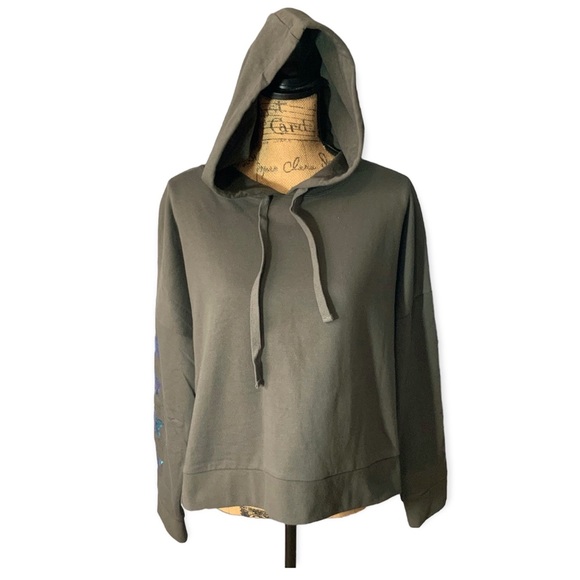 NWT Ivory Ella's Gray Hooded Sweatshirt Size Large - Picture 4 of 8